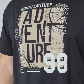 North Latitude / North Latitude Denim T-SHIRT T-shirt 0099 Black