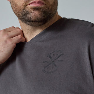 North Latitude / North Latitude Denim T-SHIRT V NECK T-shirt 0080 Dark Grey Charcole