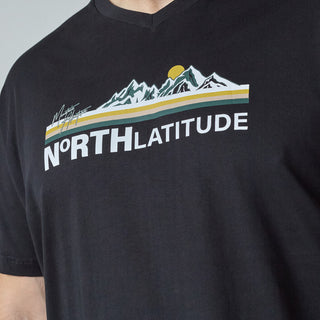 North Latitude / North Latitude Denim T-SHIRT V NECK SS T-shirt 0099 Black