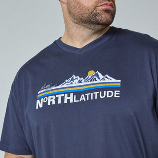North Latitude / North Latitude Denim T-SHIRT V NECK SS T-shirt 0580 Navy Blue