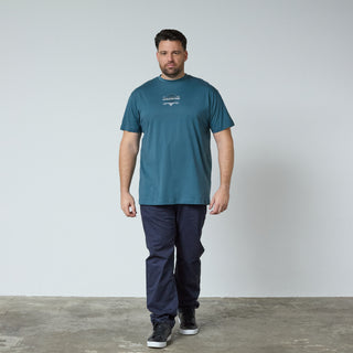 North Latitude / North Latitude Denim T-SHIRT WITH PRINT T-shirt 0575 Petrol Blue