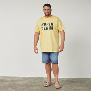 North Latitude / North Latitude Denim T-Shirt Slub With Print T-shirt 0751 Corn