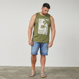 North Latitude / North Latitude Denim Tank Top Tank 0660 Olive Green