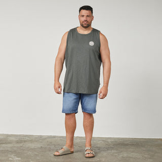 North Latitude / North Latitude Denim Tank Top Slub Tank 2640 Dark Dust Green