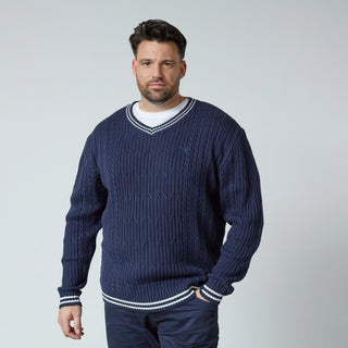 North Latitude / North Latitude Denim V-NECK KNIT Knit 0580 Navy Blue