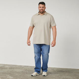 North Latitude / North Latitude Denim V-neck polo Polo SS 0730 SAND