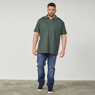 North Latitude / North Latitude Denim V-neck polo Polo SS 2640 Dark Dust Green