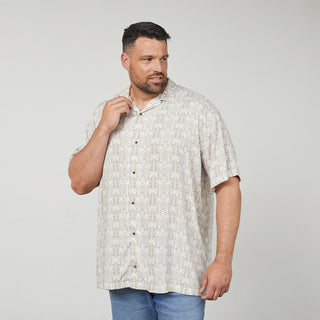 North Latitude / North Latitude Denim Viscose Shirt Cuba Collar Shirt SS 0730 SAND