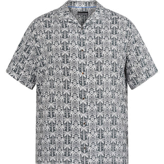 North Latitude / North Latitude Denim Viscose Shirt Cuba Collar Shirt SS 2640 Dark Dust Green