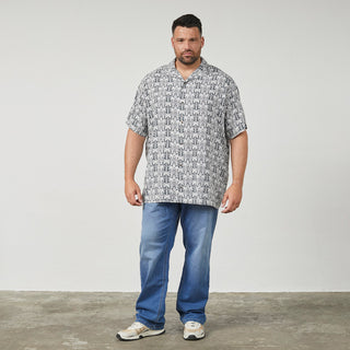 North Latitude / North Latitude Denim Viscose Shirt Cuba Collar Shirt SS 2640 Dark Dust Green