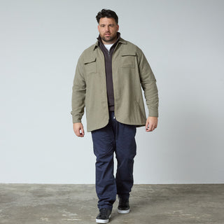 North Latitude / North Latitude Denim WOOL MIX ZIP OVERSHIRT Overshirt 0732 Dark Sand