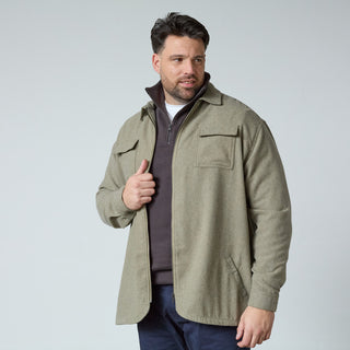 North Latitude / North Latitude Denim WOOL MIX ZIP OVERSHIRT Overshirt 0732 Dark Sand